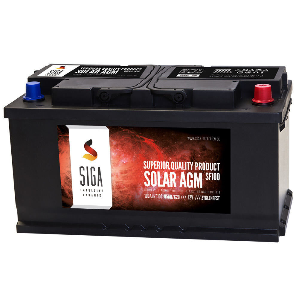SIGA SOLAR AGM Solarbatterie 100Ah 12V, 174,90 €