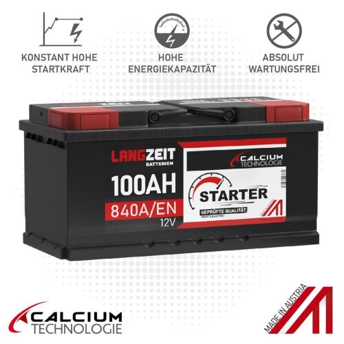 Langzeit Starter Autobatterie 100Ah 12V, 80,90 €