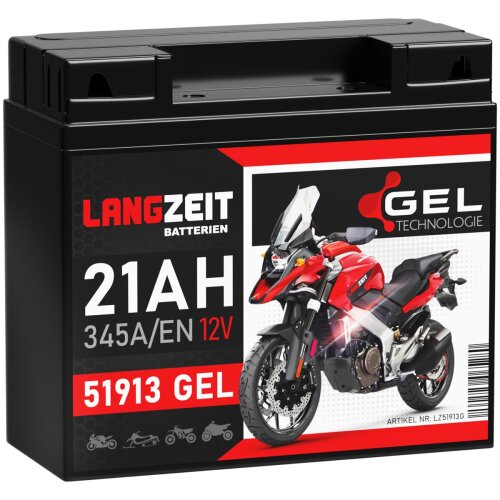 Langzeit Gel Motorradbatterie 51913 21Ah 12V, 52,90 €