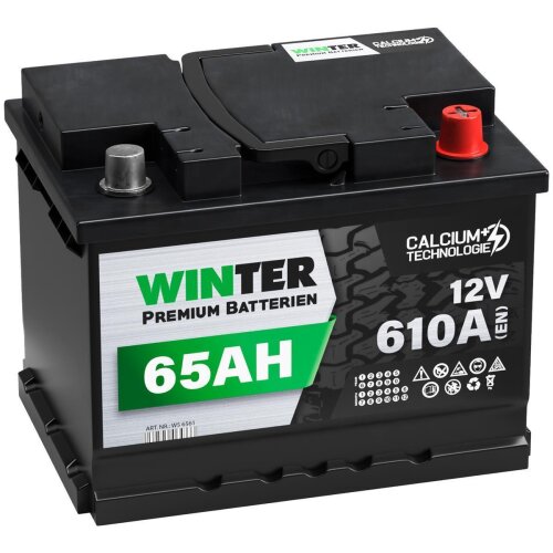 WINTER Premium Autobatterie 65Ah 12V, 58,90 €