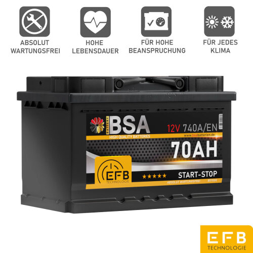 BSA EFB Autobatterie 70Ah 12V, 84,90 €